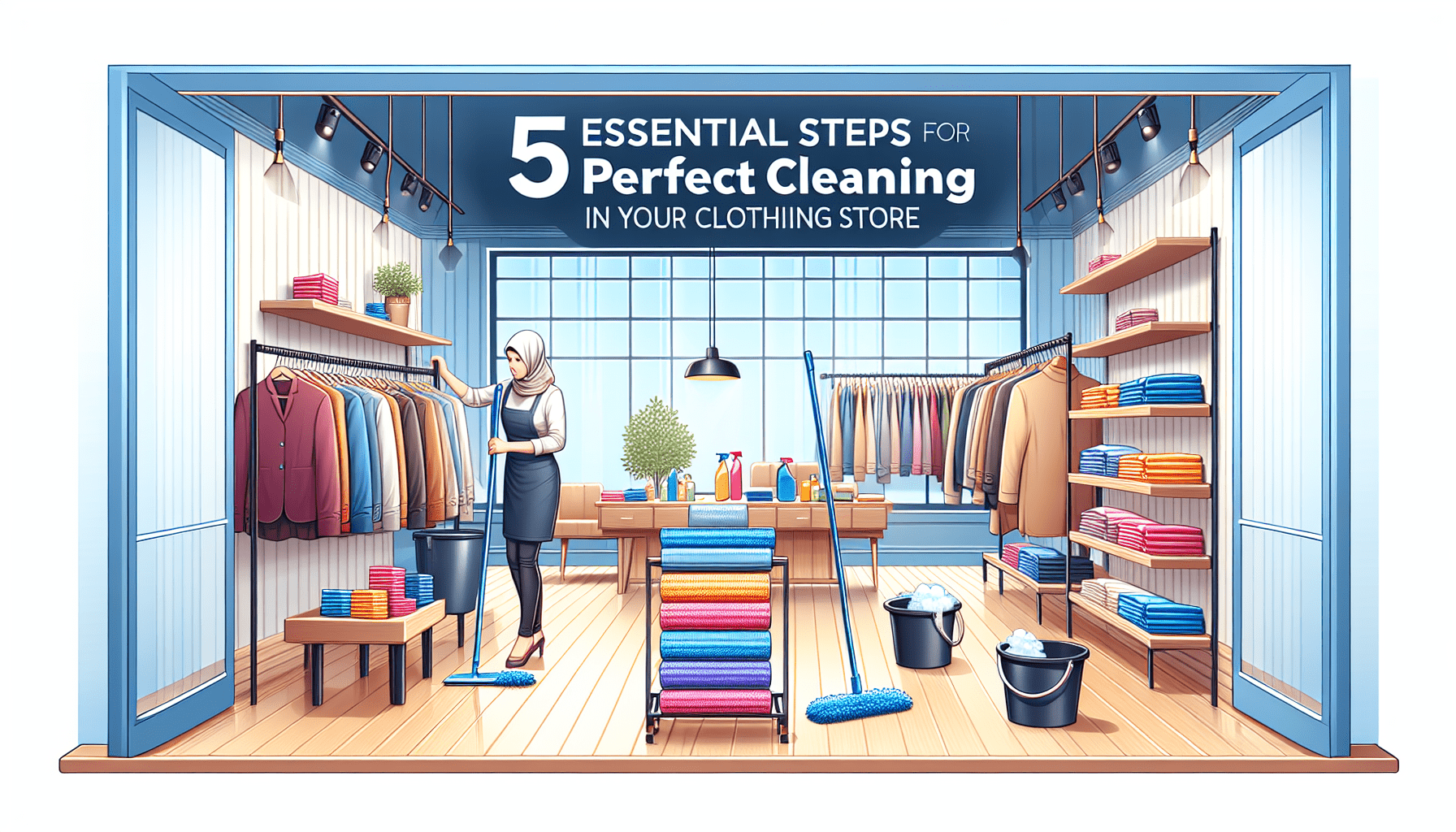 Los 5 pasos esenciales para una limpieza impecable en tu tienda de ropa