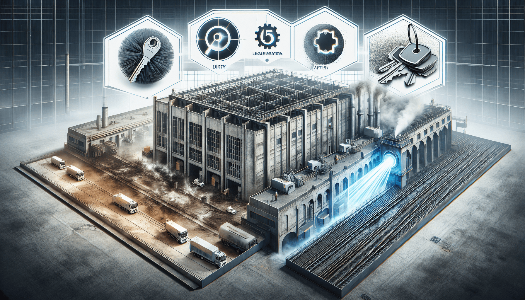 Las 5 claves para una limpieza con láser efectiva en naves industriales